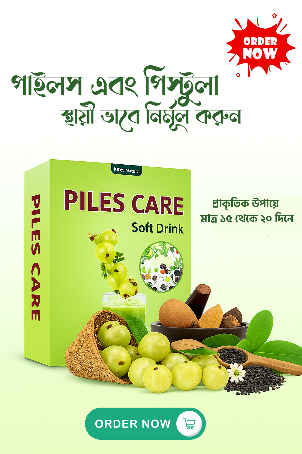 4 পিস Piles Care Soft Drinks ( পাইলস কেয়ার সফট ড্রিংকস) তিন মাসের কোর্স