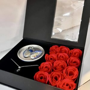 Beautiful Preserved Roses With Love Pearl Gift Box